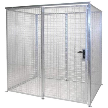 Gáztartály, tető nélkül, egyszárnyú ajtó, max. Villog 48 x O 230 mm, ma x sz x mé: 2100x1500x2070 mm, tűzihorganyzott