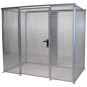 Gáztartály, tető nélkül, egyszárnyú ajtó, max. Villog 60 x O 230 mm, ma x sz x mé: 2400x1500x2070 mm, tűzihorganyzott