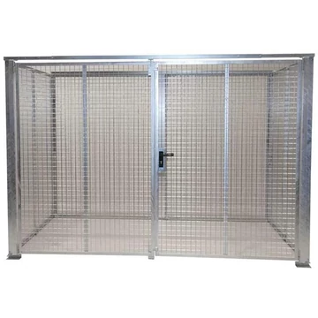 Gáztartály, tető nélkül, kétszárnyú ajtó, max. Villog 104 x O 230 mm, ma x sz x mé: 3100x2100x2070 mm, tűzihorganyzott