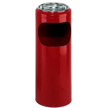 Hulladéktartály hamutartóval és hamutartóval, 10 l térfogatú, vörös színű