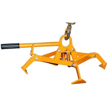 Hordófogó 120 literes fedéllel ellátott műanyag hordókhoz, 4 pontos rögzítő rendszer, teherbírás 350 kg, narancssárga színű RAL2000