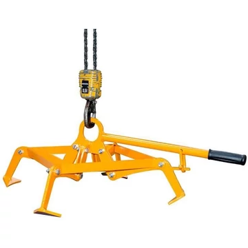 Hordófogó 220 l-es fedéllel ellátott műanyag hordókhoz, 4 pontos rögzítő rendszer, teherbírás 350 kg, narancssárga színű RAL2000