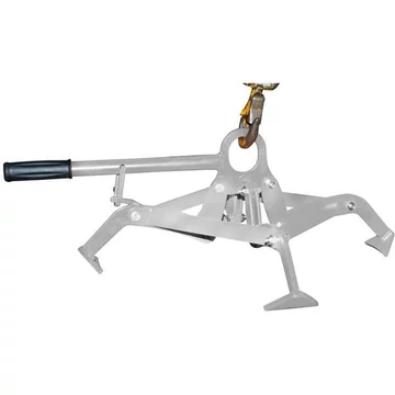 Hordófogó 120 literes fedéllel ellátott műanyag hordókhoz, 4 pontos rögzítő rendszer, teherbírás 350 kg, horganyzott