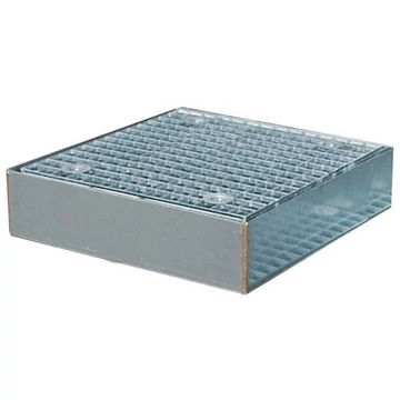 Padlóvédő tálca, jóváhagyással, horganyzott, gyűjtőtérfogat 22 l, ma x sz x mé: 500x500x123 mm