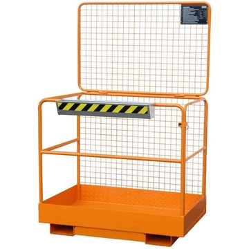 Munkaállvány 800 x1200 mm targoncákhoz, teherbírás 300 kg, narancssárga RAL2000