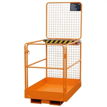 Munkaállvány 1200 x 800 mm targoncákhoz, teherbírás 300 kg, narancssárga RAL2000