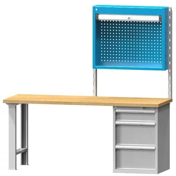 Redőnyös függőszekrény, szélesség x magasság: 930 x 760 mm, kék színű RAL5012