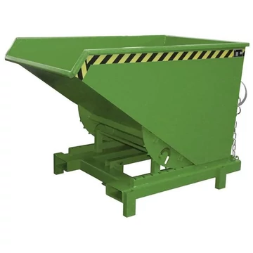 Nagy teherbírású billenőkocsi, űrtartalom 1200 l, teherbírás 4000 kg, ma x sz x mé: 1755x1105x1230 mm, zöld színű RAL6011