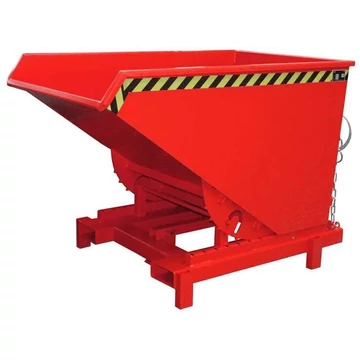 Nagy teherbírású billenőkocsi, űrtartalom 1200 l, teherbírás 4000 kg, ma x sz x mé: 1755x1105x1230 mm, szín: vörös RAL3000