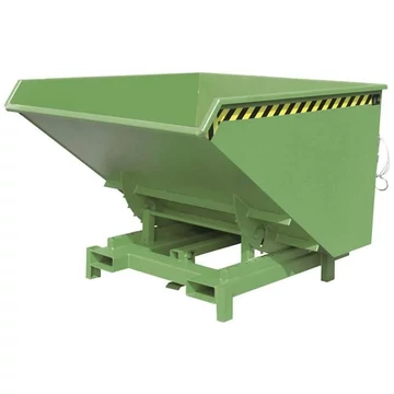 Nagy teherbírású billenőkocsi, űrtartalom 1700 l, teherbírás 4000 kg, ma x sz x mé: 1755x1580x1230 mm, zöld színű RAL6011