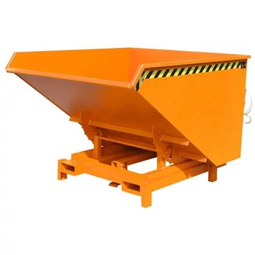 Nagy teherbírású billenőkocsi, űrtartalom 1700 l, teherbírás 4000 kg, ma x sz x mé: 1755x1580x1230 mm, narancssárga színű RAL2000