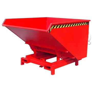 Nagy teherbírású billenőkocsi, űrtartalom 1700 l, teherbírás 4000 kg, ma x sz x mé: 1755x1580x1230 mm, piros szín RAL3000