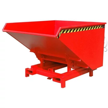 Nagy teherbírású billenőkocsi, űrtartalom 2100 l, teherbírás 4000 kg, ma x sz x mé: 1755x1880x1230 mm, piros szín RAL3000