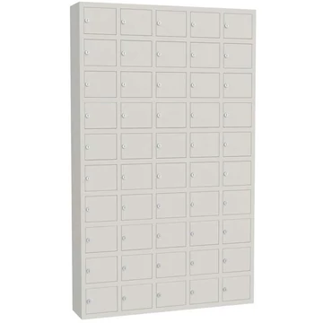 Megerősített kis rekesz, 5x10 rekesz, ma x sz x mé: 1530x930x200 mm, szürke szín RAL7035