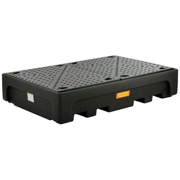 PE gyűjtő tálca 2 IBC-hez, PE rostélyos, 1100 l