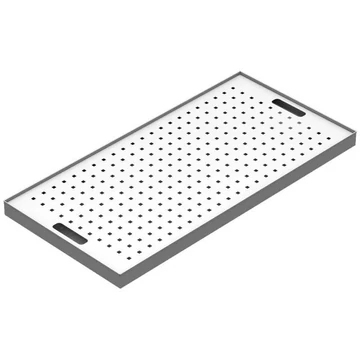 További tálcás polc rostélyos, horganyzott, 940 x 462 x 50 mm, térfogata 19 l