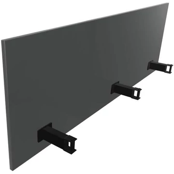 SQart válaszfal az íróasztalhoz, sötétszürke szín, hosszúság: 1600 mm x 380 mm