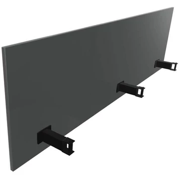 SQart válaszfal íróasztalhoz, sötétszürke szín, hosszúság x magasság: 1800 mm x 380 mm