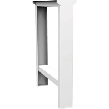 Munkaasztal láb 2 mm vastag C-profilból, magassága 810 mm, kötőelemekkel együtt, szürke RAL7035