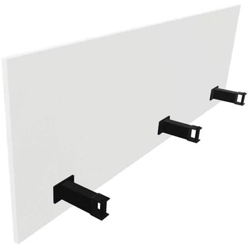 SQart válaszfal íróasztalhoz, fehér színű, hosszú x mag: 1600 mm x 380 mm