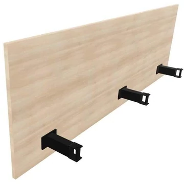 SQart válaszfal íróasztalhoz, akác színű, hosszú x mag: 1600 mm x 380 mm