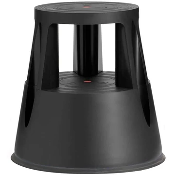 Műanyag guruló fellépő, teherbírása 150 kg, fekete színű