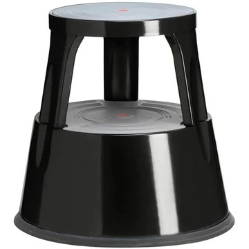 Acél guruló fellépő, teherbírása 150 kg, fekete szín