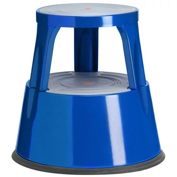 Acél guruló fellépő, teherbírása 150 kg, kék színű
