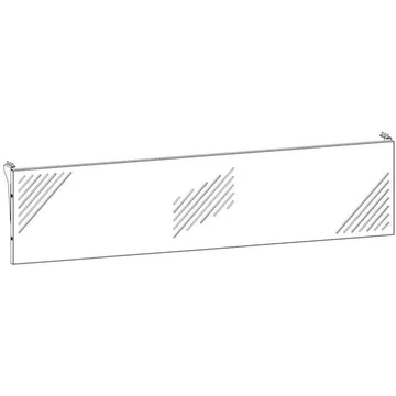 Perforált hátlap STEEL, világosszürke, 1646x330 mm