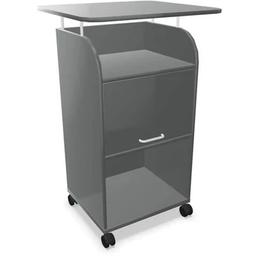 Mobil caddy szekrény munkalappal 708 x 630 mm, sötétszürke színű, magasság: 1135 mm