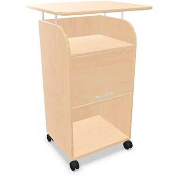Mobil caddy szekrény munkalappal 708 x 630 mm, juhar színű, magasság: 1135 mm