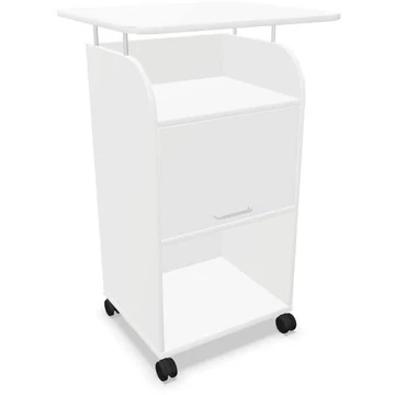 Mobil caddy szekrény munkalappal 708 x 630 mm, szín: fehér, magasság: 1135 mm
