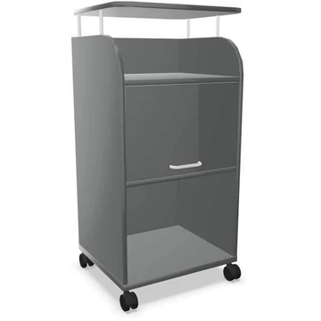 Mobil caddy szekrény munkalappal 560 x 470 mm, sötétszürke színű, magasság: 1135 mm