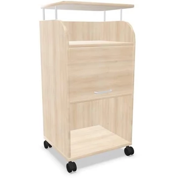 Mobil caddy szekrény munkalappal 560 x 470 mm, akác színű, magasság: 1135 mm