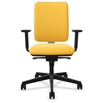 GARTA irodai forgószék, vázszerkezet fekete, szövethuzat sárga