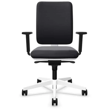 GARTA irodai forgószék, fehér vázszerkezettel, antracit szövet borítással