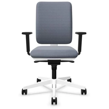 GARTA irodai forgószék, vázszerkezet fehér, szövethuzat szürke