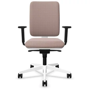 GARTA irodai forgószék, vázszerkezet fehér, szövethuzat bézs