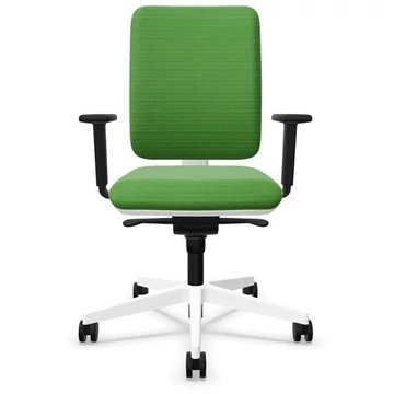 GARTA irodai forgószék, vázszerkezet fehér, szövethuzat zöld