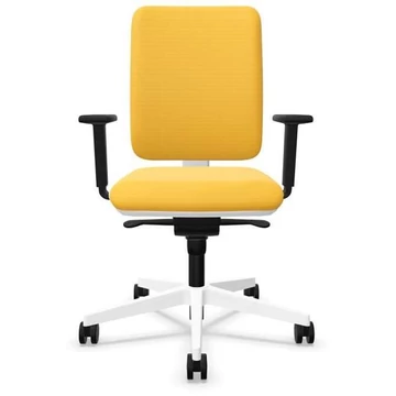 GARTA irodai forgószék, vázszerkezet fehér, szövethuzat sárga