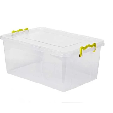 StrongBox - átlátszó műanyag doboz, fedéllel, térfogat: 9,2 l