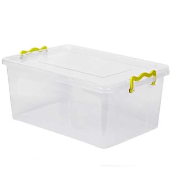 StrongBox - átlátszó műanyag doboz fedéllel, térfogat 35 l