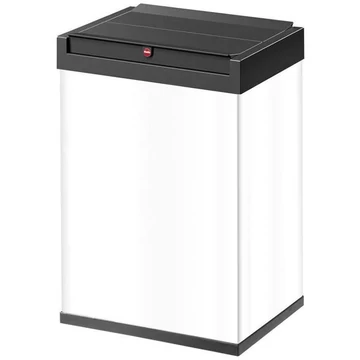 Hulladéktartály 35 l, önzáródó lengőfedél, acéllemez, porszórt, fehér