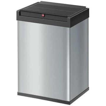 Hulladéktartó, fedéllel, bevont acéllemez, űrtartalom 35 l, ezüst