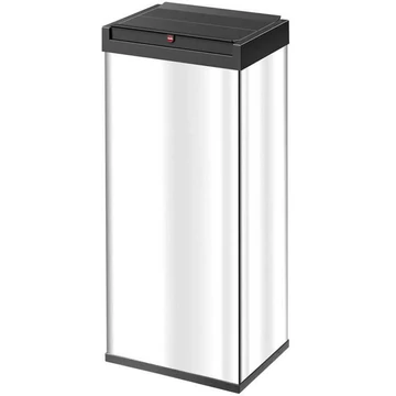 Rozsdamentes acélból készült hulladékgyűjtő, fedéllel, 50 l, ezüst