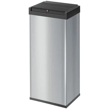 Hulladéktartály, fedéllel, bevont acéllemez, űrtartalom 50 l, ezüst