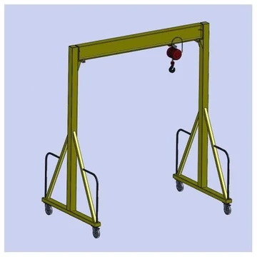 Portáldaru, mobil, teherbírás 2000 kg, szélesség 5000 mm, magasság 3000 mm