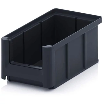 ESD állványdobozok, fekete, ma x sz x mé: 160 x 102 x 75 mm