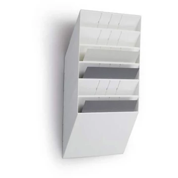 Rekeszek válogatása Flexibox, 6 x A4 fekvő formátumban, fehér színű