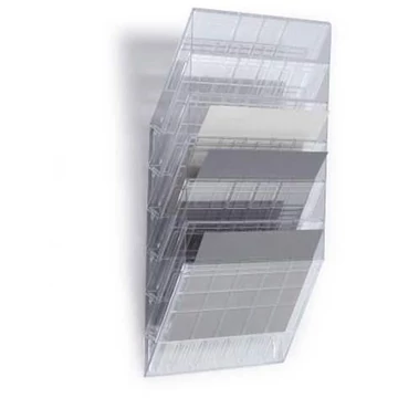 Válogató rekeszek Flexibox, 6 x A4 fekvő formátumban, színes átlátszó